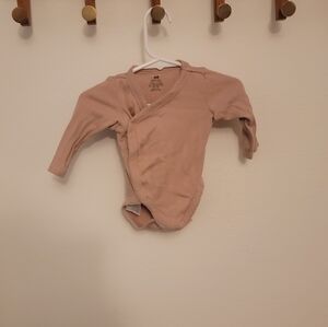 H&M Kids Long Sleeve Wrap Bodysuit - Dusty Pink